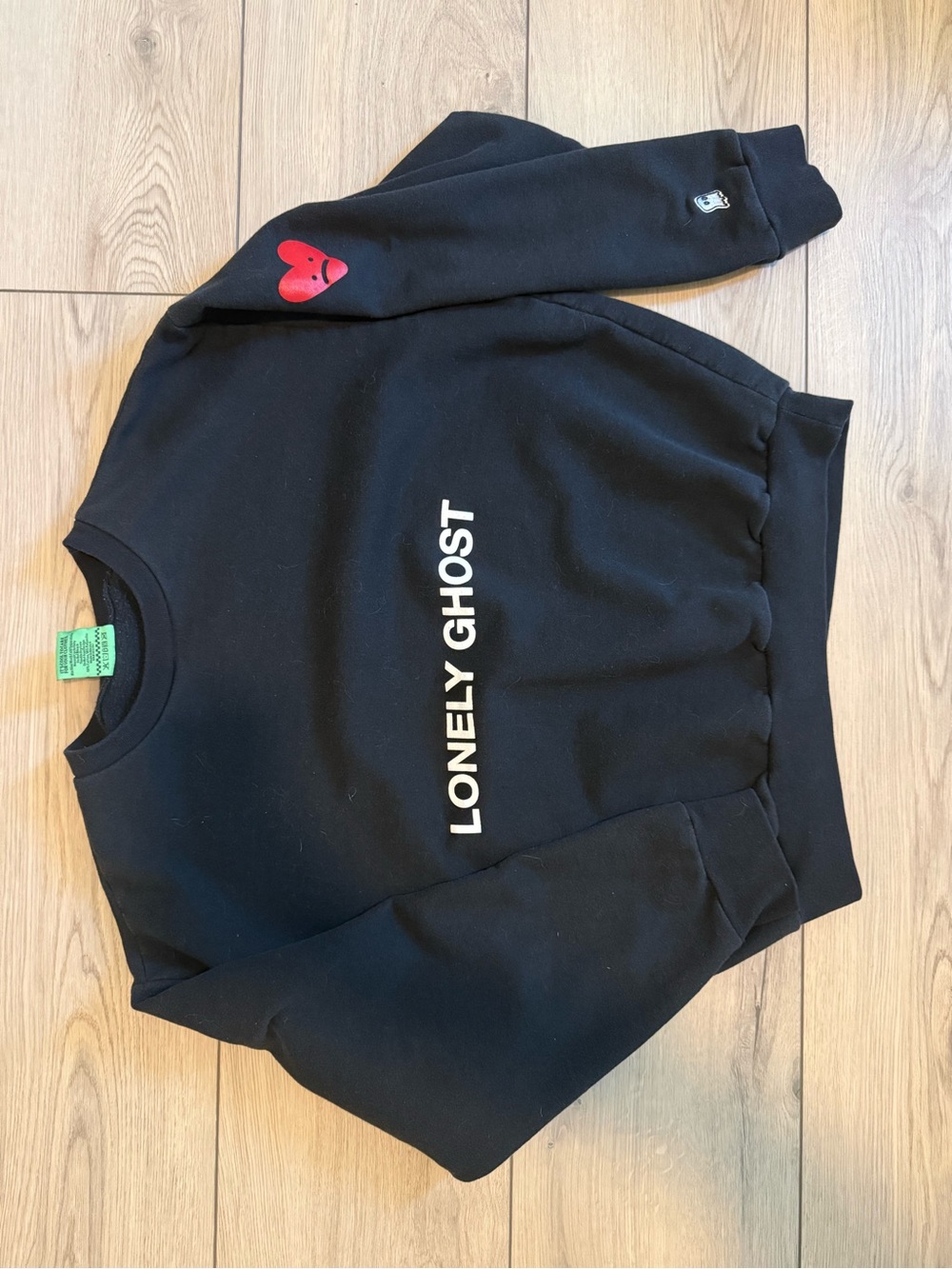 LONELY GHOST Black Logo Sweatshirt